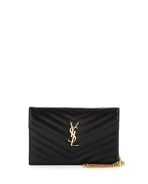 saint laurent monogram ysl chevron quilted wallet on chain|CLASSIC CASSANDRE CHAIN WALLET IN GRAIN DE .